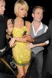 Paris Hilton pictures leggy yellow dress Prive nightclub